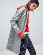 Na-kd Patent Check Anorak - Gray