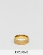 Seven London Hammered Band Ring In Gold - Gold
