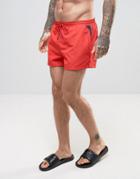 Boss By Hugo Boss Mooneye Swim Shorts In Red - Red
