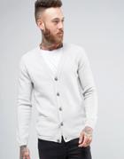 Asos Lambswool Rich Cardigan - Gray