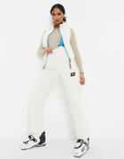 Asos 4505 Ski Mid Layer Reversable Vest In Corduroy And High Shine-white