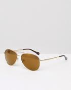 Ted Baker Aviator Sunglasses - Gold