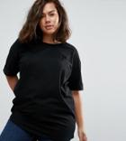 Asos Curve Oversized Tunic T-shirt - Black