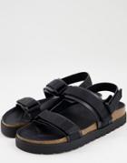 Bershka Sandals With Straps In Black