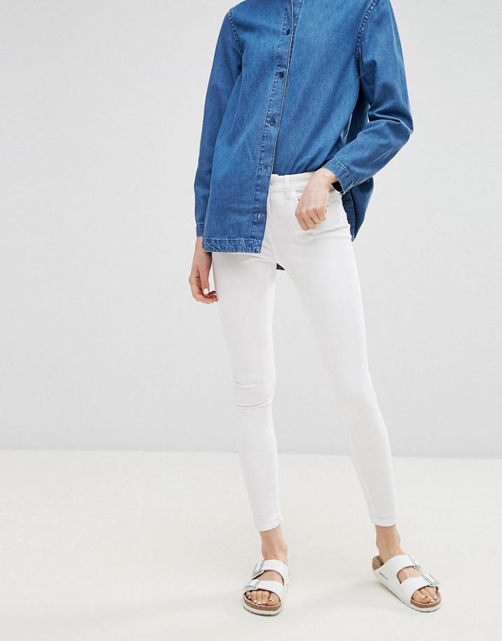 Waven Freya Ankle Grazer Skinny Jeans-white