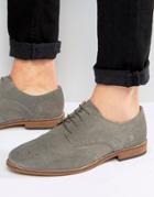 Asos Brogue Shoes In Gray Suede - Gray