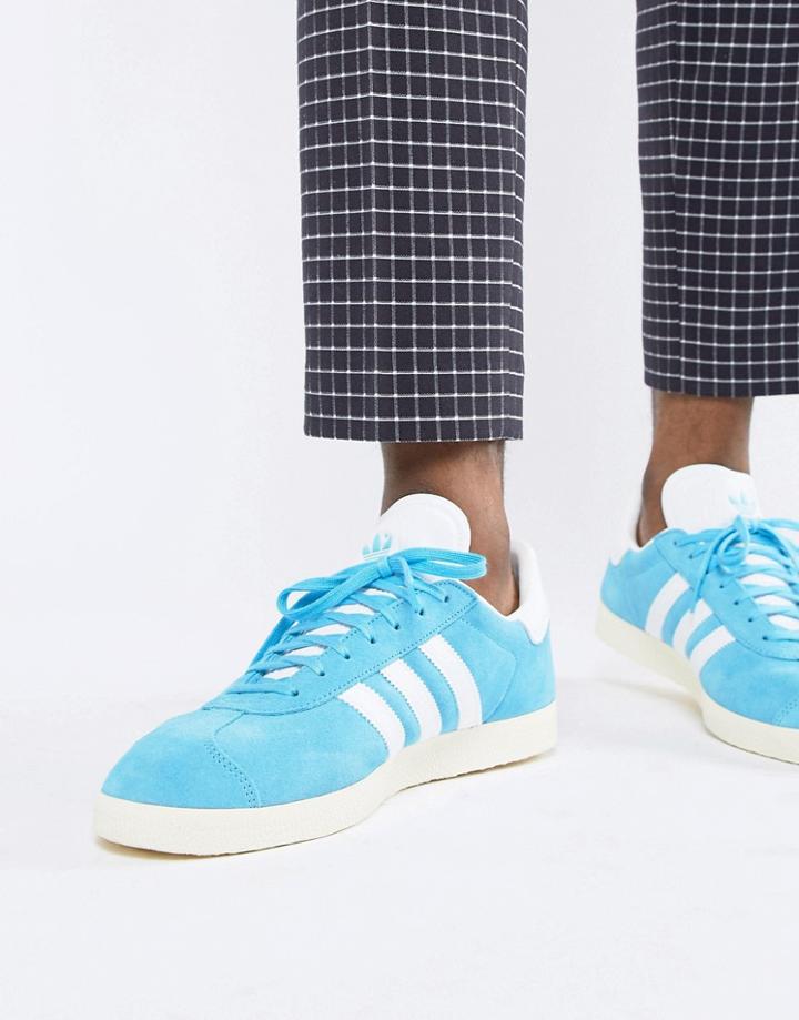 Adidas Originals Gazelle Suede Sneakers In Blue B37945 - Blue