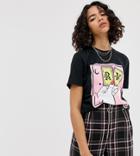 Reclaimed Vintage Inspired T-shirt In Graphic Hand Mythic Print - Black