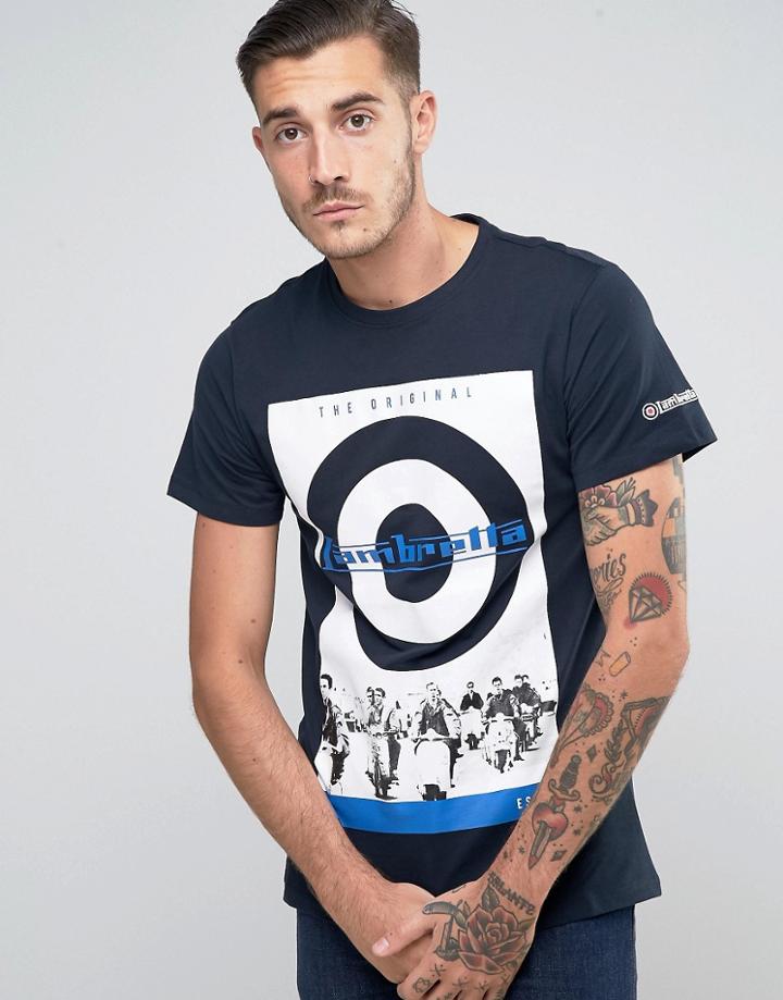 Lambretta Retro Scooter T-shirt - Navy