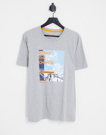 Timberland Front Graphic T-shirt In Gray