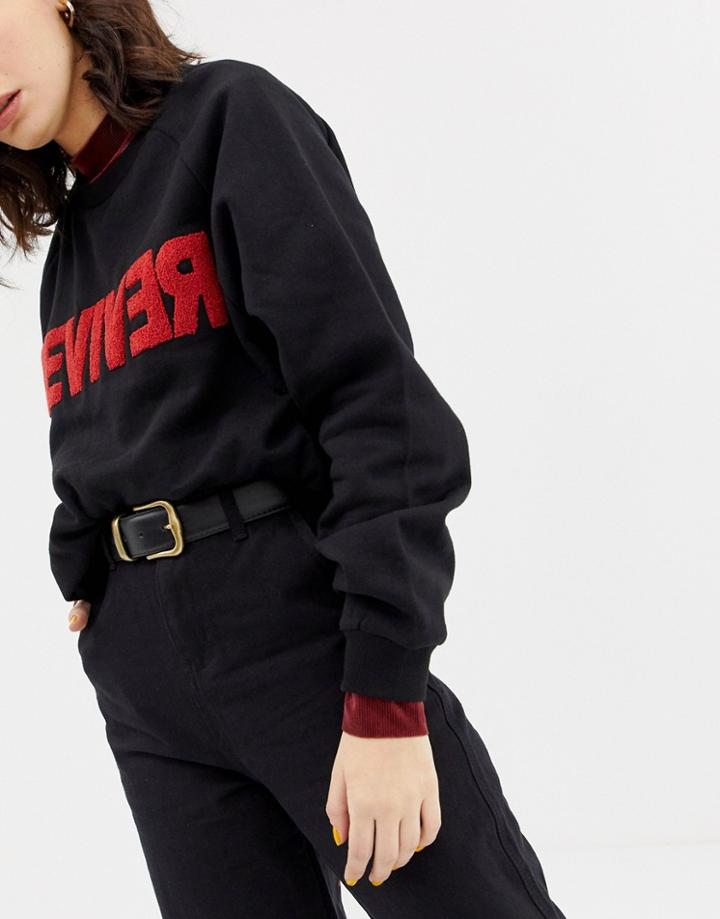 Asos Design Tipped Jeans Belt - Black