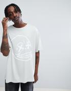 Cheap Monday Oversized Faint Skull T-shirt - Gray