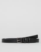 Royal Republiq Minature Slim Belt In Leather - Black