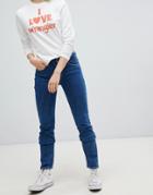 Wrangler Mid Rise Straight Cut Jeans - Blue