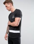 Jack & Jones Mono Curved Hem T-shirt - Black
