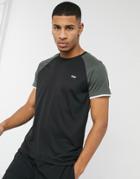 Asos 4505 Training T-shirt With Contrast Cuff-black