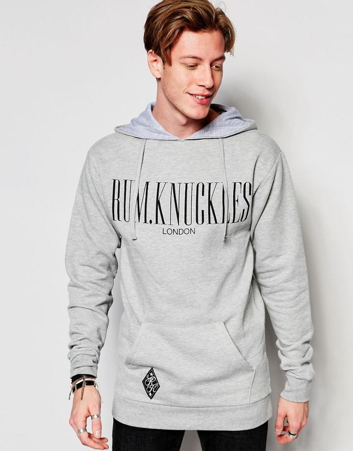 Rum Knuckles Hoody Edition Logo - Gray
