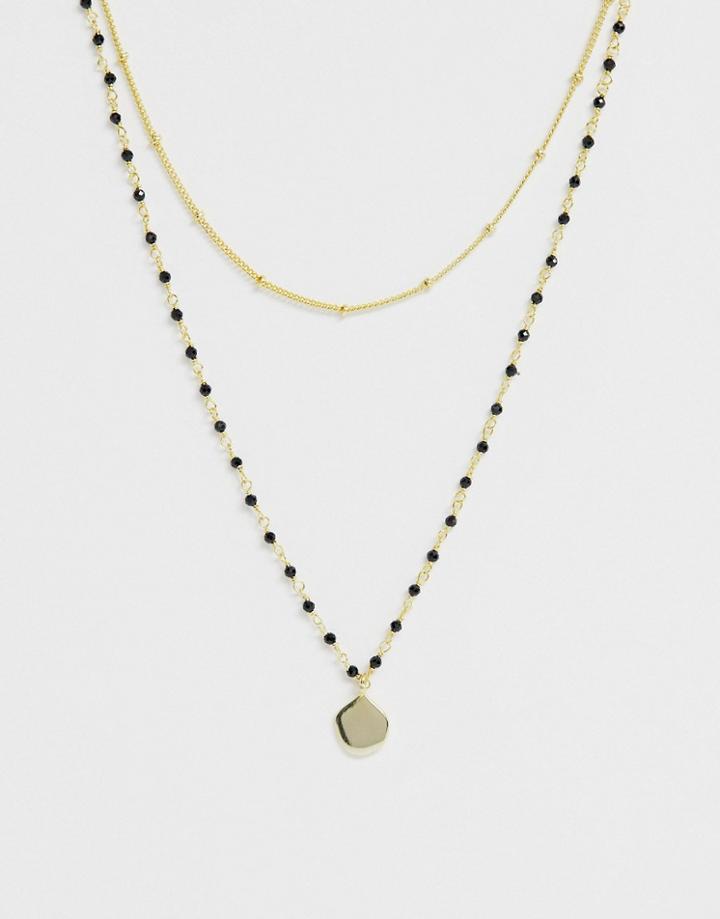 & Other Stories Duo Chain Pendant Necklace In Gold - Gold