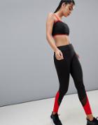 In The Style Charlotte Crosby Contrast Leggings With Mesh Panel - Multi
