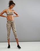 Pop Active By Poprageous Leopard Print Capri Gym Legging - Multi