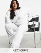Asos Actual Athleisure T-shirt With Athleisure Logo Chest Print In White