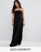 Asos Maternity Beach Bandeau Maxi Dress - Black