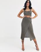 Asos Design Two-piece Metallic Knitted Cami Top
