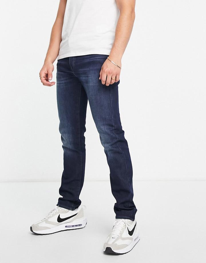 Armani Exchange J13 Slim Jeans In Mid Wash-blue