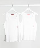 Hugo Bodywear 2 Pack Logo Tanks In White