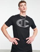 Champion Large Chest Logo T-shirt In Black