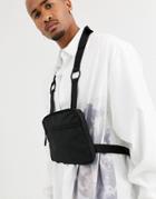 Asos Design Single Chest Harness Bag In Black