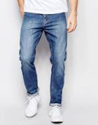 Dr Denim Jeans Steve Regular Straight 70s Stone Wash - 70s Stone