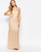 Tfnc Showstopper Sequin Maxi Dress - Nude