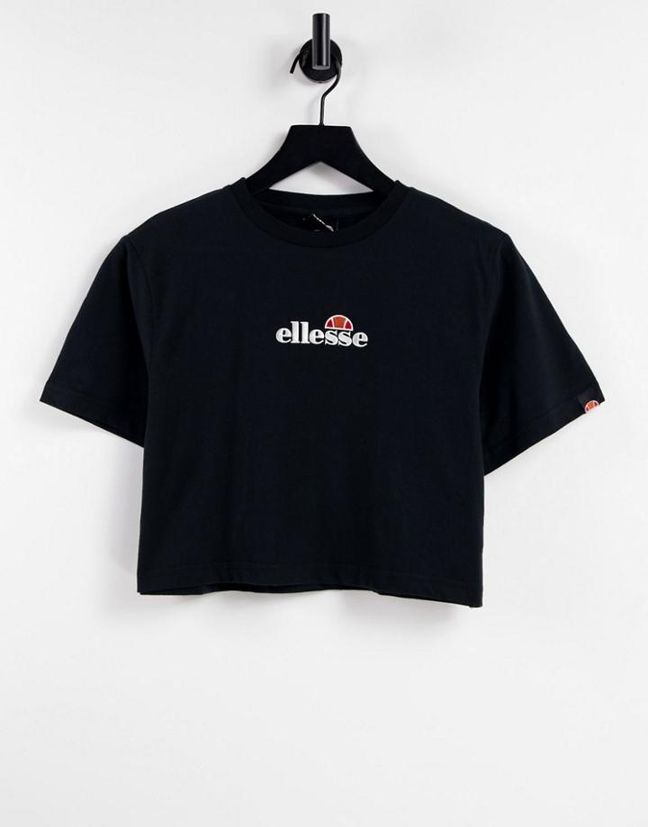 Ellesse Cropped T-shirt In Black