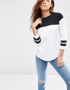 Asos T-shirt With Color Block Panels - Multi