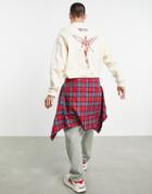 Asos Design Oversized Sweatshirt With Nirvana Angel Print In Ecru-neutral