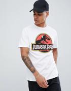 Pull & Bear Jurassic Park T-shirt In White - White