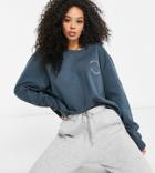 Asos 4505 Tall Sweatshirt With Wellness Graphic On Organic Cotton-grey