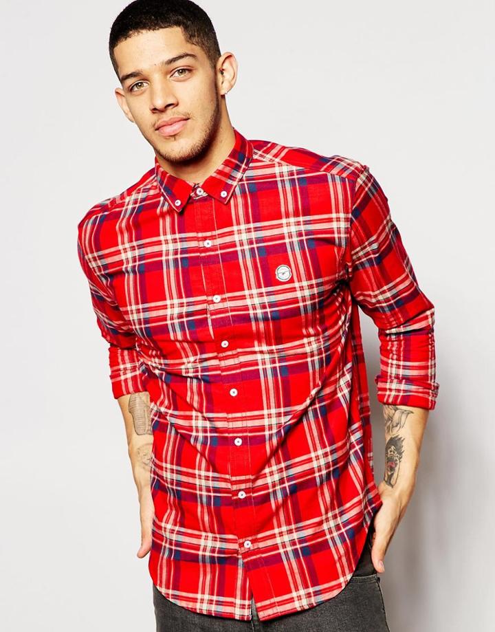Le Breve Plaid Shirt - Red