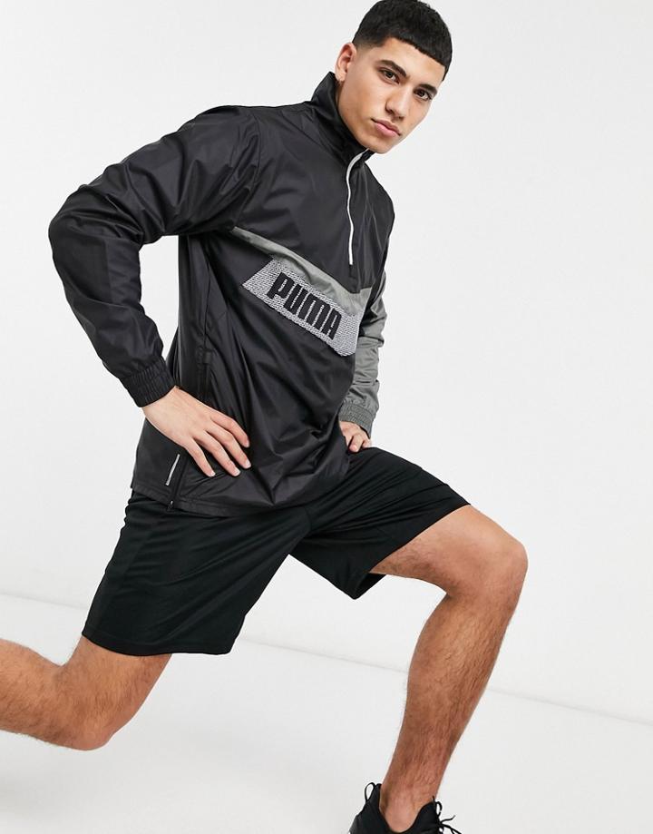 Puma Training 1/4 Zip Jacket In Balck-black