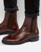 Zign Leather Chelsea Boots - Red