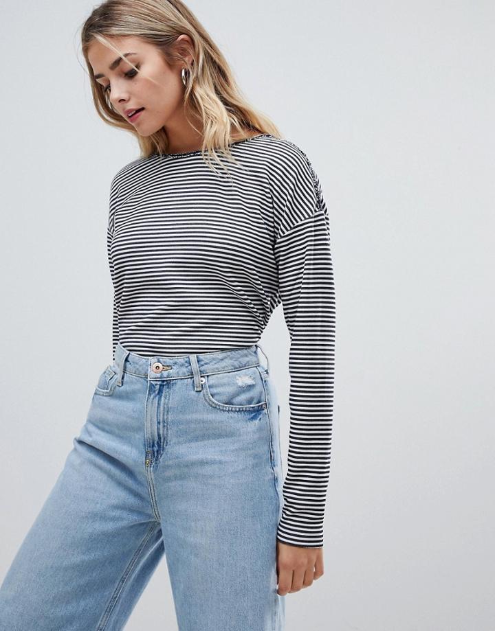 Jdy Agnes Stripe Sweatshirt - Blue