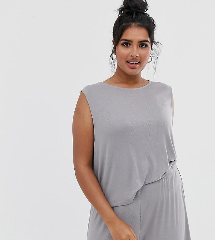 Asos Design Curve Rib Jersey Mix & Match Tank