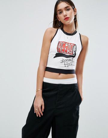 Reebok X Local Heroes Cropped Tank Top In White