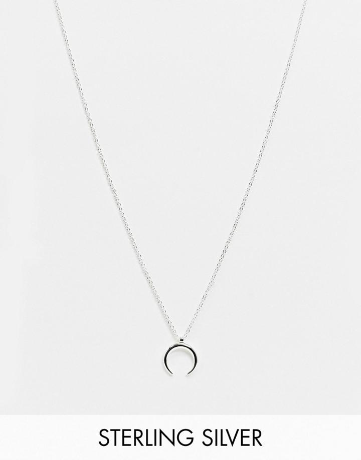 Pieces 18k Plated Wishbone Necklace In Sterling Silver