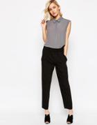 Asos Relaxed Slim Trousers - Black