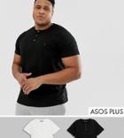 French Connection Plus Henley T-shirt 2 Pack