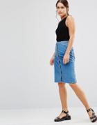 Uncivilised North Beach Denim Skirt - Blue
