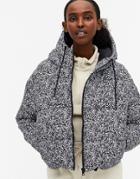 Monki Amber Recycled Short Padded Jacket With Hood-multi