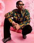 Asos Design Boxy Oversized Shirt In Linen Mix With Crochet Print-multi